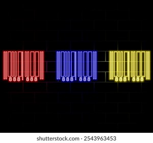 bar code search icon. Element of logistics icons for mobile concept and web apps. Neon bar code search icon can be used for web and mobile apps.