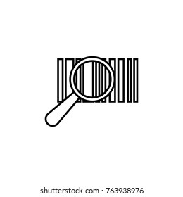 bar code search icon on white background