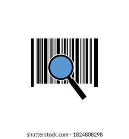 bar code search scan icon vector on white background