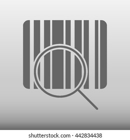 Bar Code Search Vector Icon Illustration