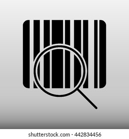 Bar Code Search Vector Icon Illustration