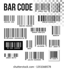 Bar Code Set Vector. Price Scan. Product Label. Information UPC Scanner. Digital Reader. Identification Sign. Illustration