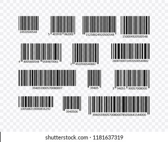 Bar Code Set Vector. Universal Product Scan bar code. Bar Code collection. Bar Code icon. Creative vector.