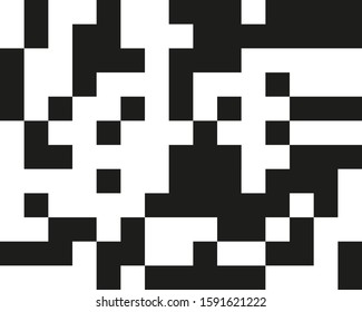 Bar code, squares black and white. Vector design. Tactic game. Chess board. Background decoration. Barcode vector. Chess piece strategy.