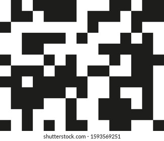 Bar code, squares black and white. Vector design. Tactic game. Chess board. Background decoration. Barcode vector. Chess piece strategy.
