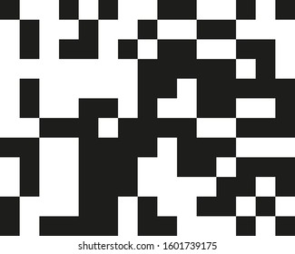 Bar code, squares black and white. Vector design. Tactic game. Chess board. Background decoration. Barcode vector. Chess piece strategy.