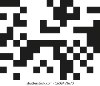 Bar code, squares black and white. Vector design. Tactic game. Chess board. Background decoration. Barcode vector. Chess piece strategy.