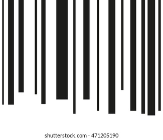 Bar code style. Abstract black and white vector background