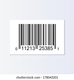 Bar code tag illustration isolated