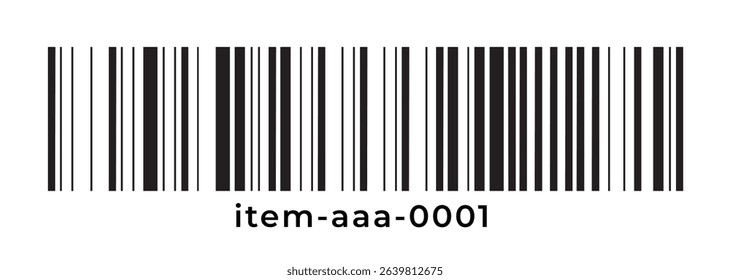 Bar code tag on white background. Identification bar code, Game ticket, Bar code for store and location. Vector