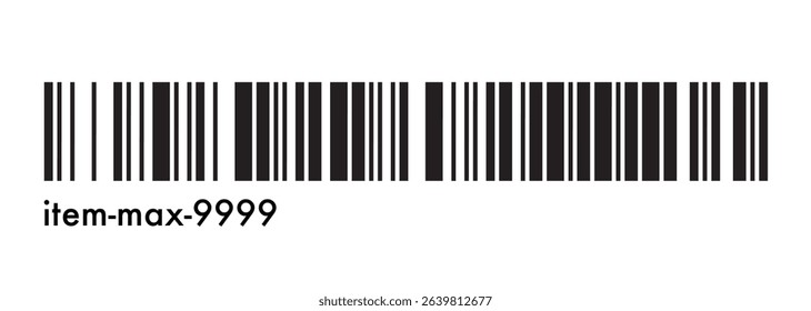 Bar code tag on white background. Identification bar code, Game ticket, Bar code for store and location. Vector