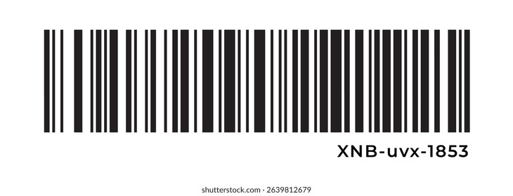 Bar code tag on white background. Identification bar code, Game ticket, Bar code for store and location. Vector