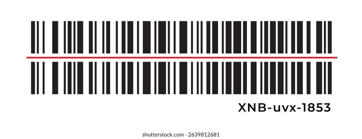 Bar code tag on white background. Identification bar code, Game ticket, Bar code for store and location. Vector