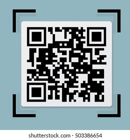 Bar code tag vector icon.