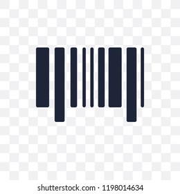 Bar code transparent icon. Bar code symbol design from Delivery and logistic collection.