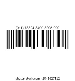 Bar code vector cartoon icon. Vector illustration barcode on white background. Isolated cartoon illustration icon of label bar code .