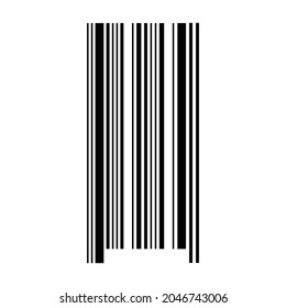 Bar code vector cartoon icon. Vector illustration barcode on white background. Isolated cartoon illustration icon of label bar code .