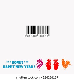Bar code vector icon