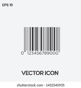 Icono vectorial de código de barras. Ui/Ux. Calidad superior.