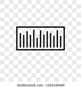 Bar code vector icon isolated on transparent background, Bar code logo concept