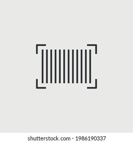 bar code vector icon security scanner