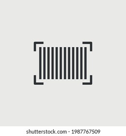 bar code vector icon security scanner