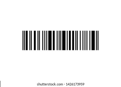 Bar code vector icon. Simple Dark Bar Code isolated on white background. Eps10