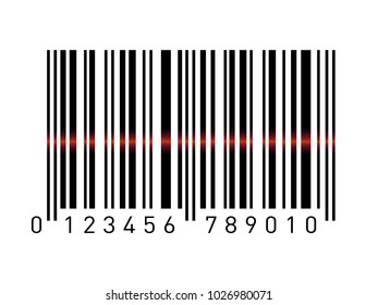 Bar code vector illustration isolated on white.