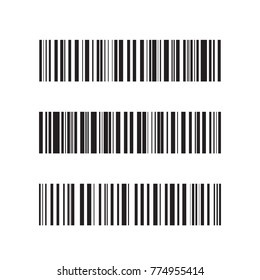 Bar code vector illustration isolated on white background