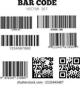 Bar Code Vector Set Qr Scan Stock Vector (Royalty Free) 2132445487 ...