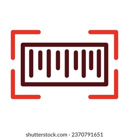 Bar Code Vector Thick Line Two Color Icons For Personal And Commercial Use.
