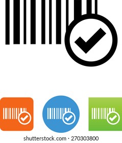 Bar code with verification icon