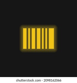 Icono de neón brillante amarillo Código de barras