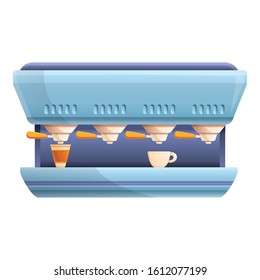 Bar coffee machine icon. Cartoon of bar coffee machine vector icon for web design isolated on white background