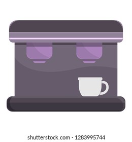 Bar coffee maker icon. Cartoon of bar coffee maker vector icon for web design isolated on white background