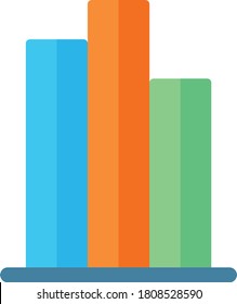 Bar or column graphs diagram. Editable items in flat style for your web design. Vector illustration. vector chart finance column illustration - business report. statistics icon. bar graph.