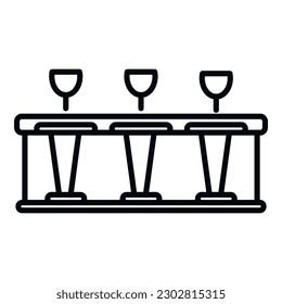Bar counter drink icon outline vector. Table pub. Restaurant food