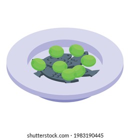Bar counter fish olives icon. Isometric of Bar counter fish olives vector icon for web design isolated on white background
