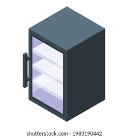 Bar counter fridge icon. Isometric of Bar counter fridge vector icon for web design isolated on white background
