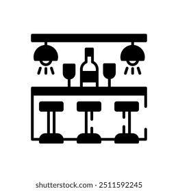 Bar Counter Glyph Icon, Vector illustration