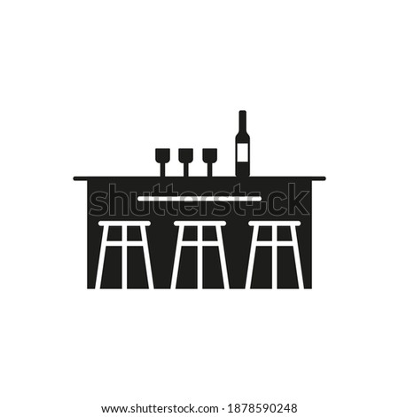 bar counter icon element of bar icon for mobile concept and web apps. Thin line bar counter icon can be used for web and mobile. Premium icon on white background