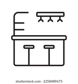 bar counter icon vector illustration logo design