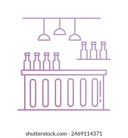 bar counter icon with white background vector stock illustration