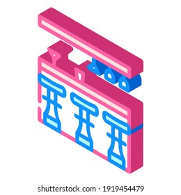 bar counter isometric icon vector. bar counter sign. isolated symbol illustration