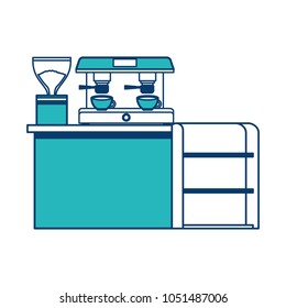 bar counter machine make coffee espresso