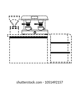 bar counter machine make coffee espresso