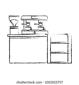 bar counter machine make coffee espresso