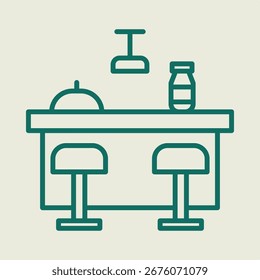 Bar Counter diseño de obras de arte de moda útil Ilustración vectorial creativa impecable colorido background.eps