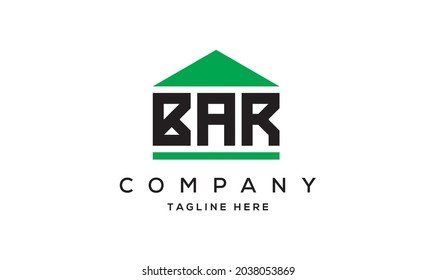 BAR creativo de tres letras vectores de logo inmobiliario 