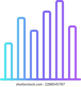 Bar Data management icon with blue duotone style. growth, chart, graph, diagram, statistic, analytics, profit. Vector illustration